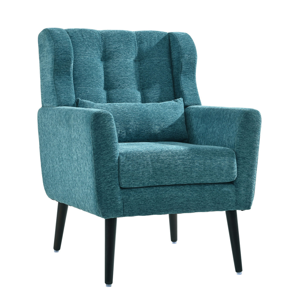 Modern Accent Chair Upholstered Foam Filled Living Room Chairs Comfy Reading Chair Mid-Century Modern Chair With Fabric Lounge Arm Chairs Armchair For Living Room Bedroom