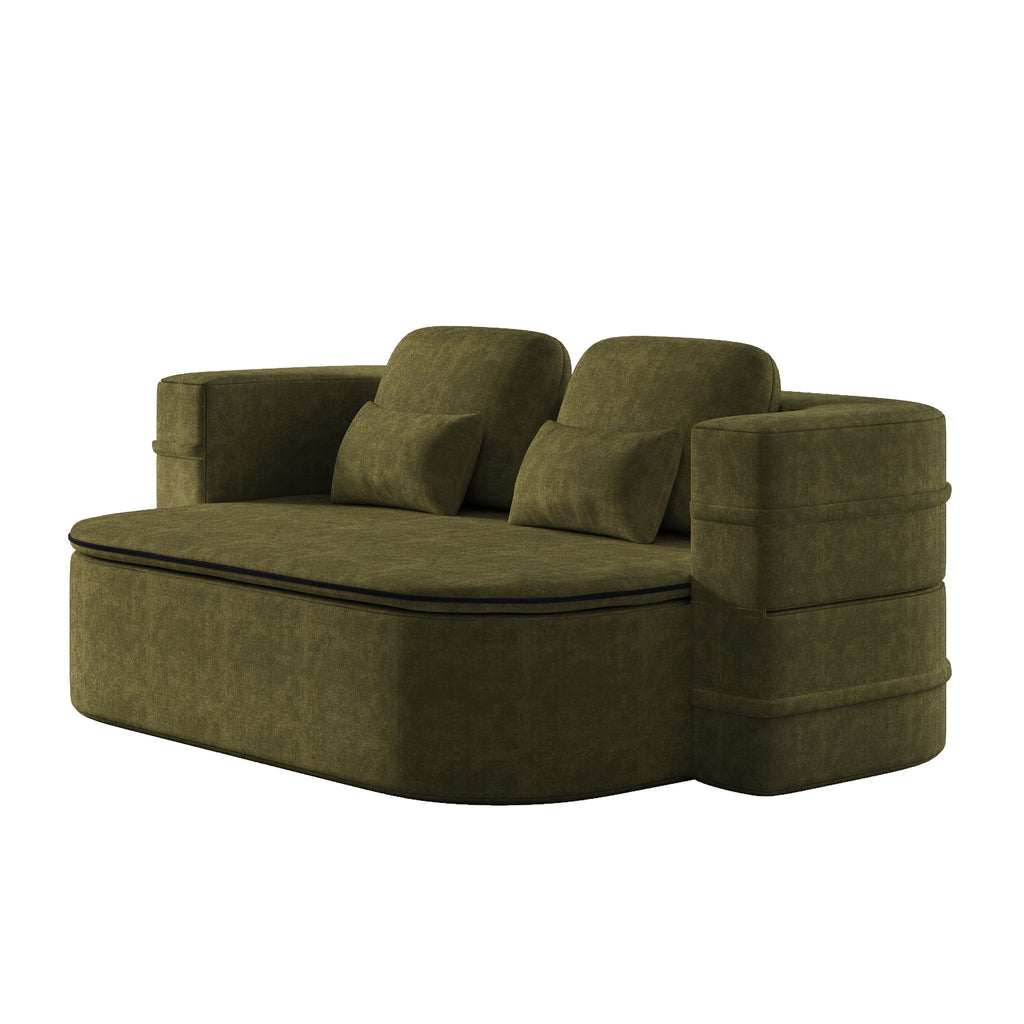 2 In 1 Foldable Sofa Bed With Multi Functional Blanket, Floor Lounge Sofa