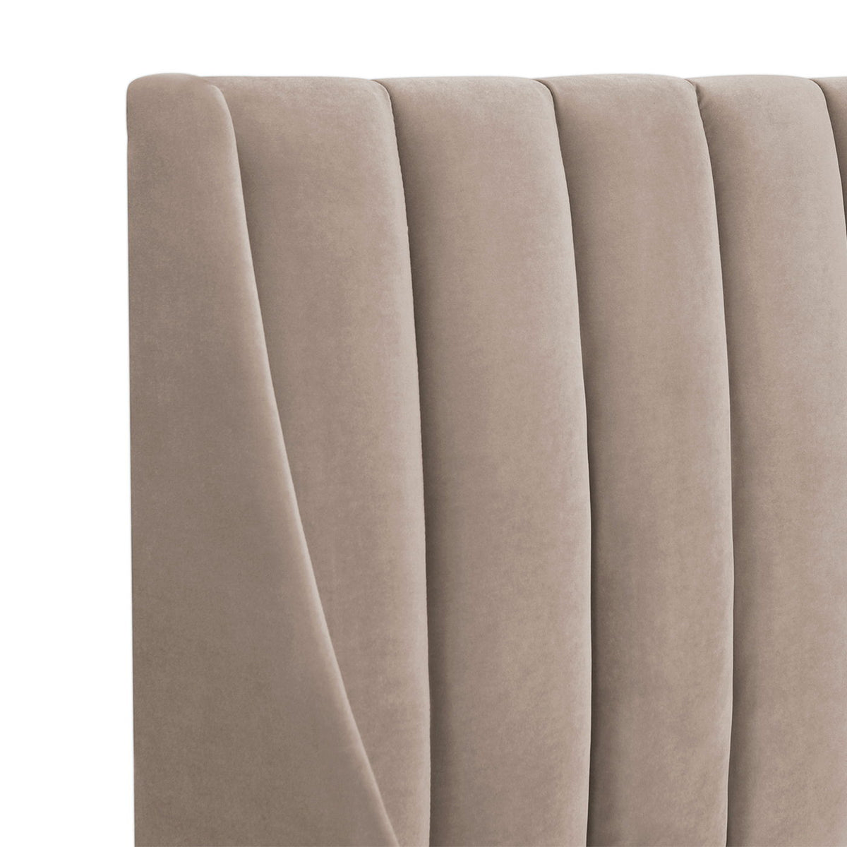 Aspen - Queen Vertical Tufted Modern Headboard Platform Bed Set - Mink