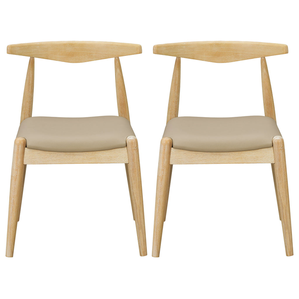 Dining Chairs With Ergonomic Backrest (Set of 2)