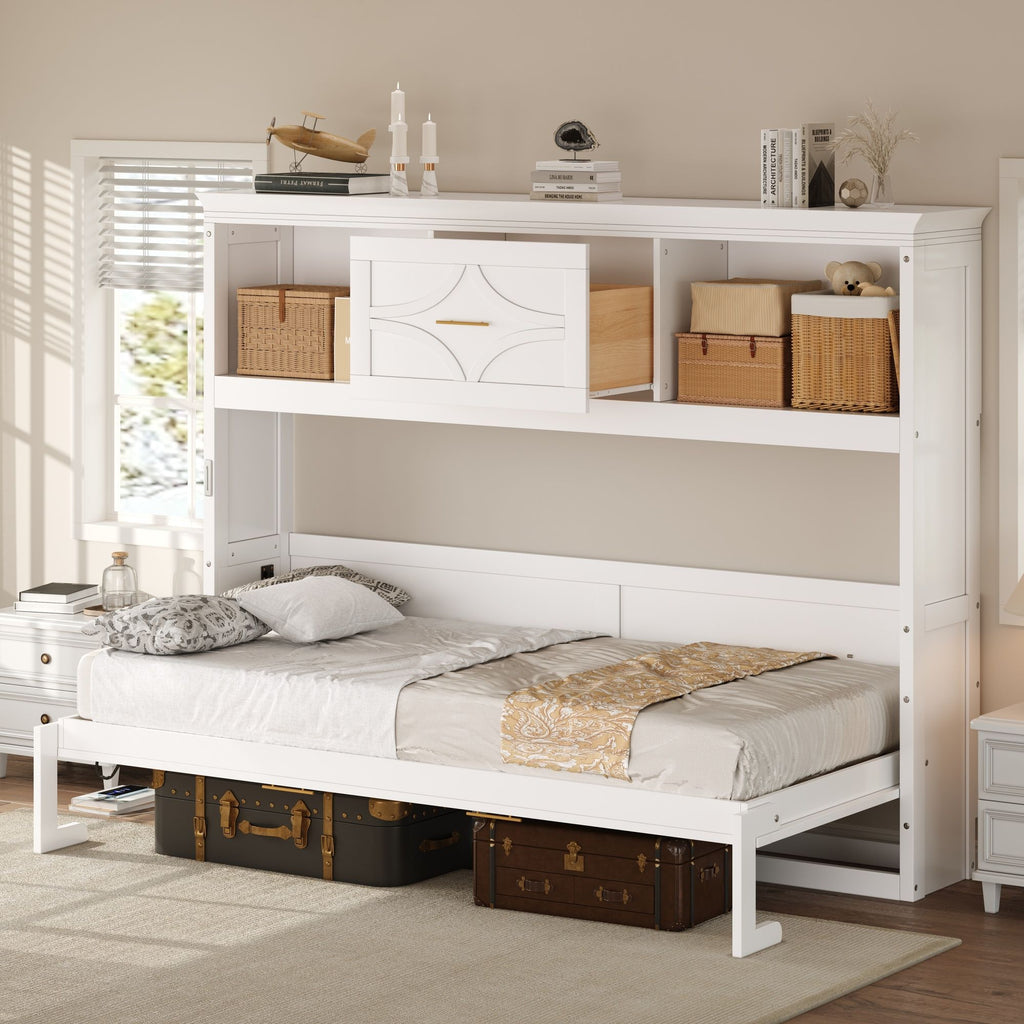 Murphy Bed With Charging Station And Drawer