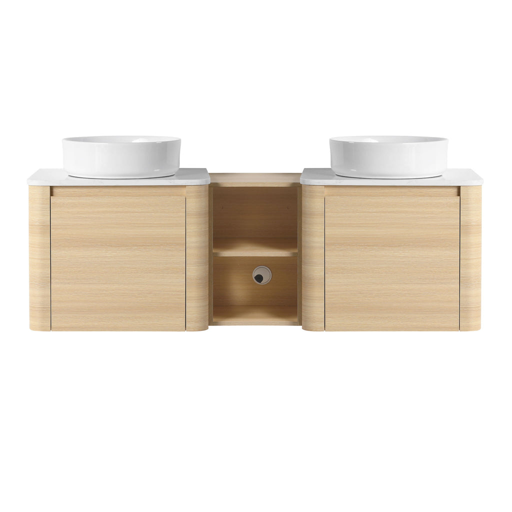 Mounted Bathroom Vanity With Art Sink, 1 Storage Shelf, Soft Close Door