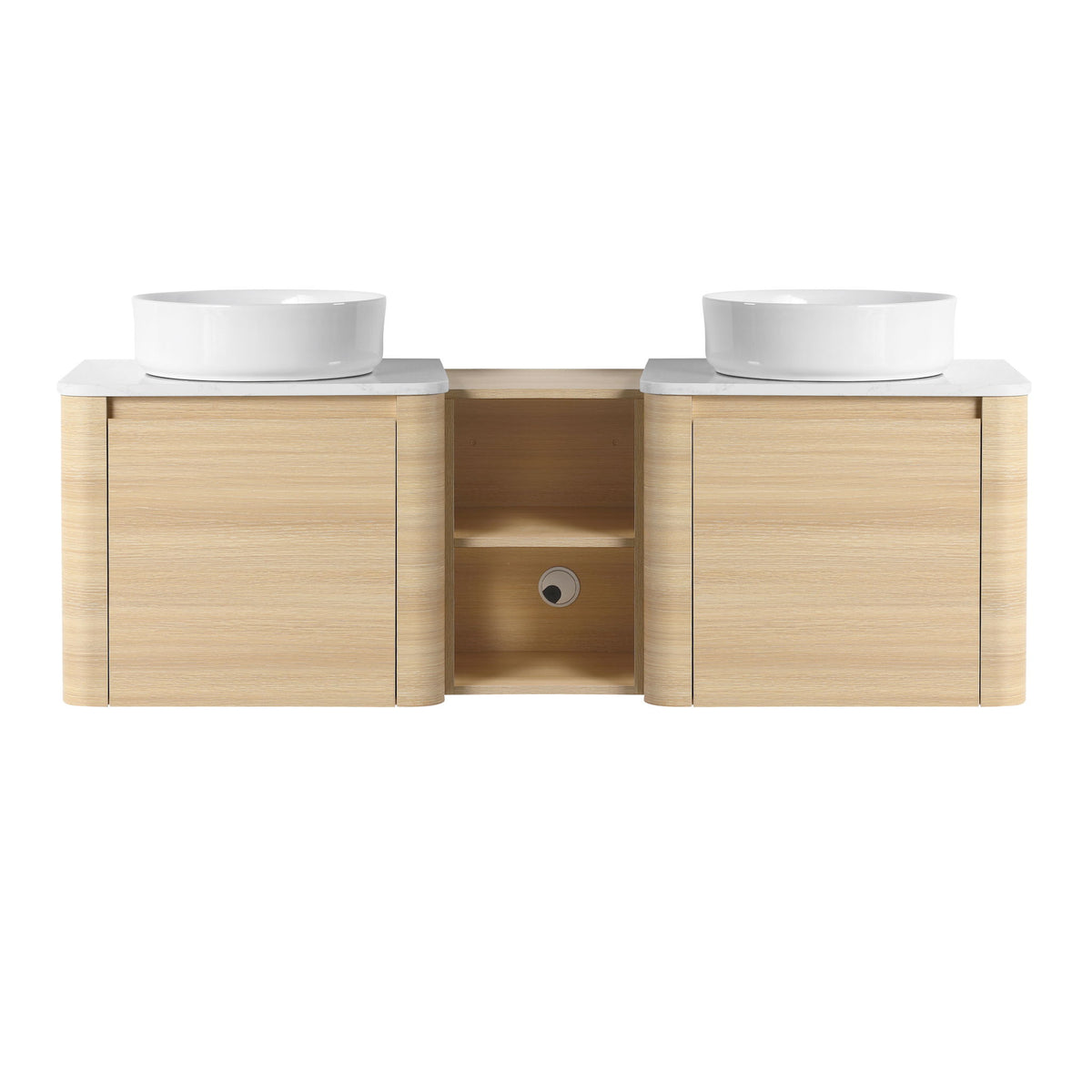 Mounted Bathroom Vanity With Art Sink, 1 Storage Shelf, Soft Close Door