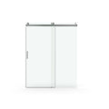 Frameless Soft Closing Shower Door, 1 / 4" (6Mm) Tempered Glass Single Sliding With Explosion Proof Coating - Chrome
