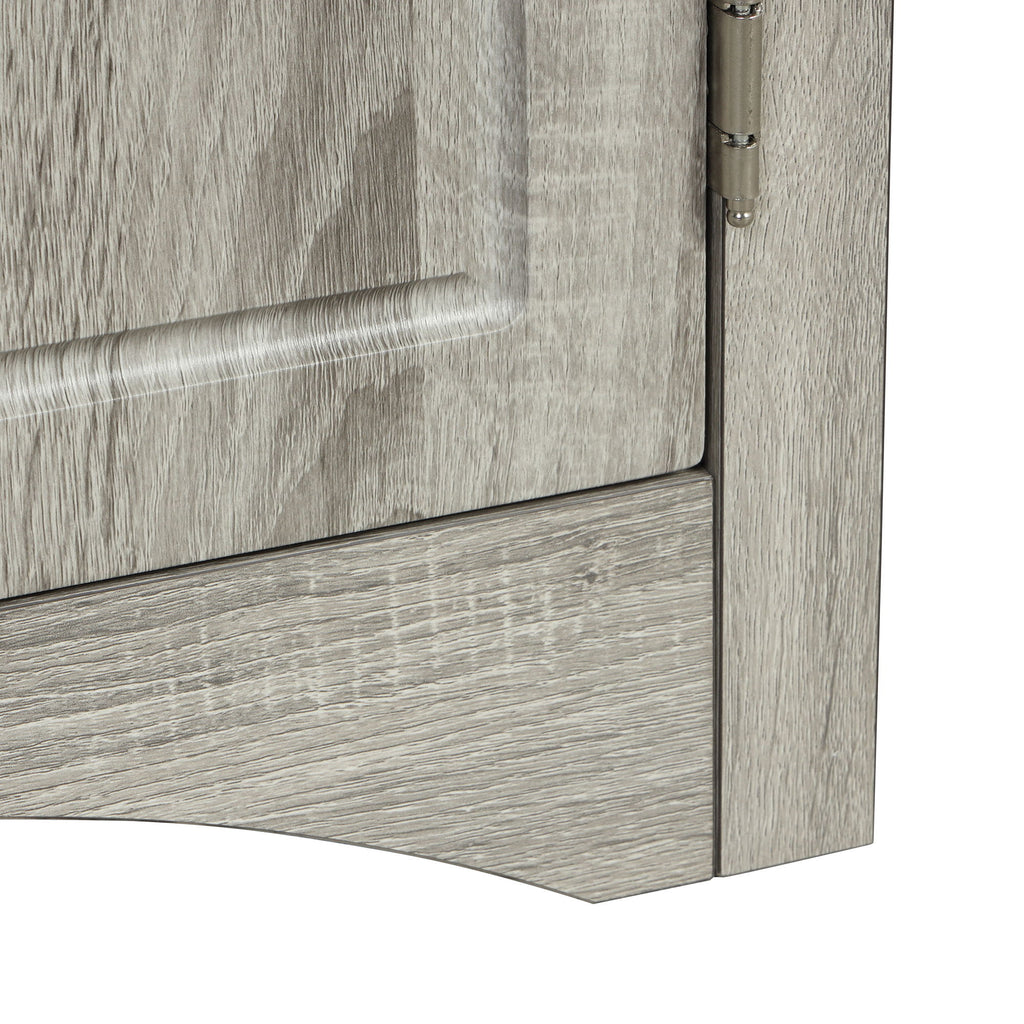 Triangle Bathroom Storage Cabinet With Adjustable Shelves, Freestanding Floor Cabinet - Oak