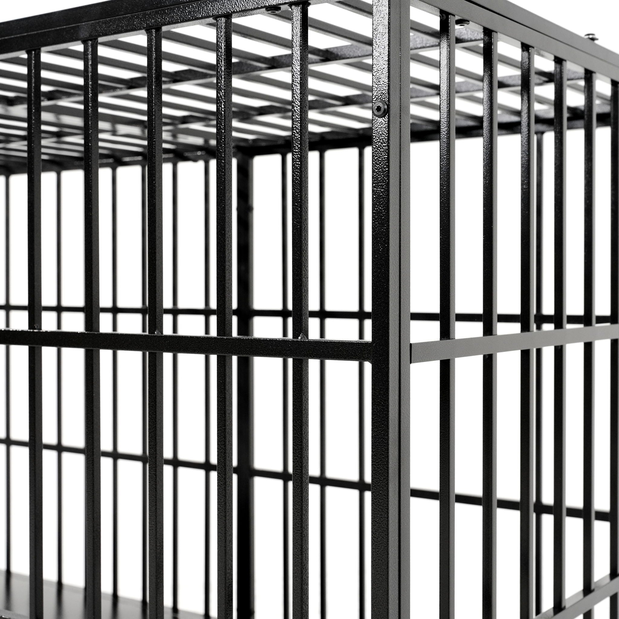 Extra Large Heavy Duty Dog Crate With Removable Pans For Dogs - Black