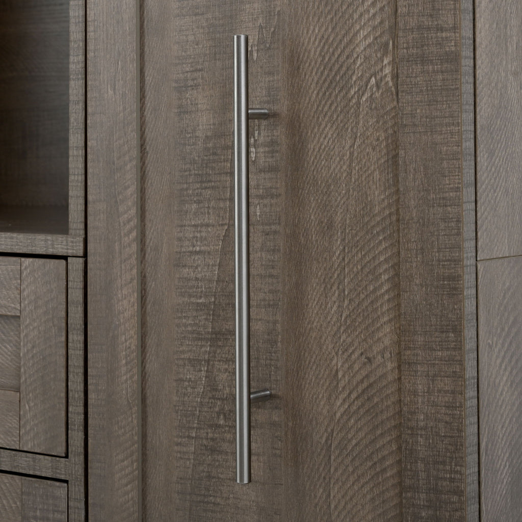 Large Kitchen Pantry Storage Cabinet Cupboard With Pull Out Side Cabinet