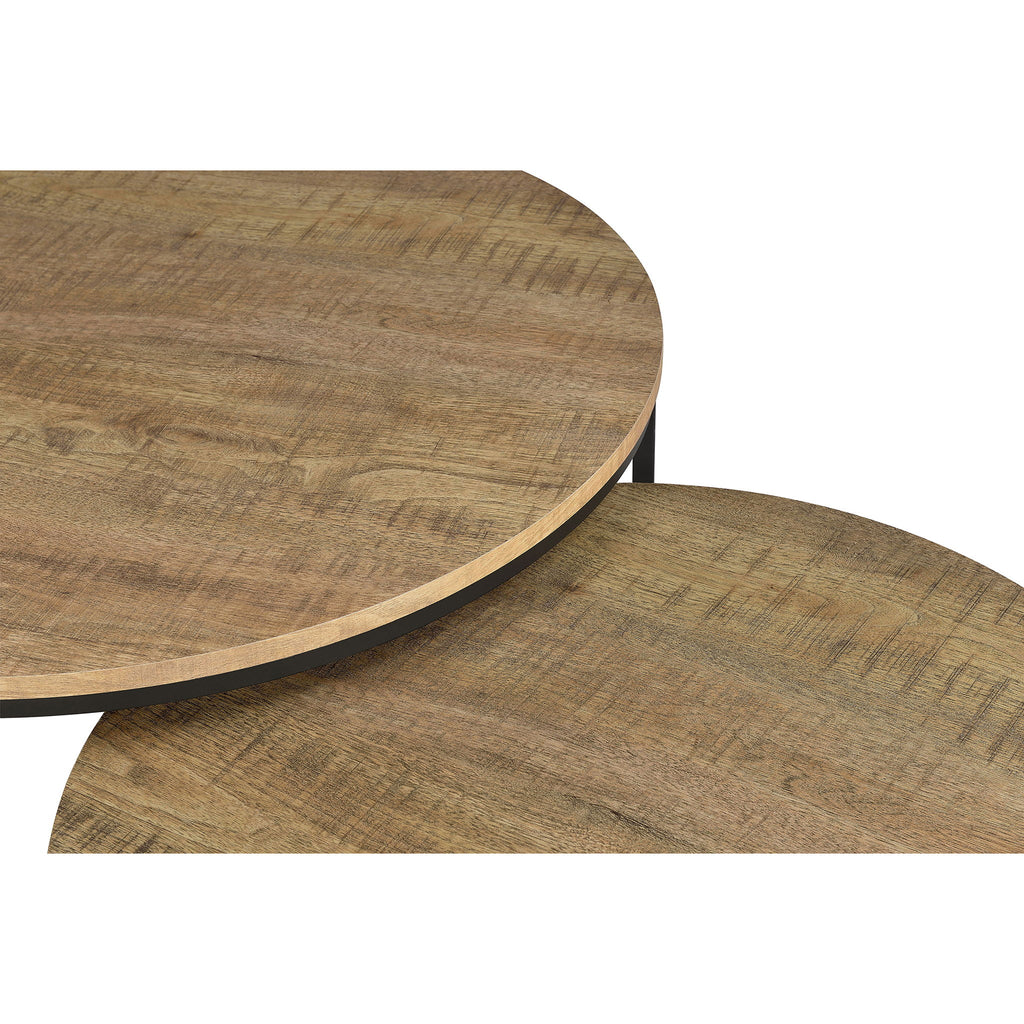 Arrize - 2 Piece Round Nesting Coffee Table Set - Mango Color