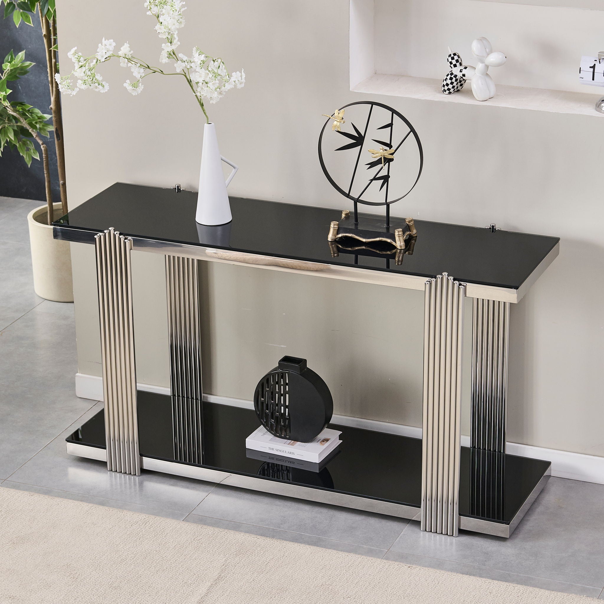Console Table With Double Tier Storage
