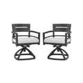 Outdoor Patio Swivel Rocker With Outdoor Grade Sunbrella Fabric Cushions (Set of 2) - Ember Black