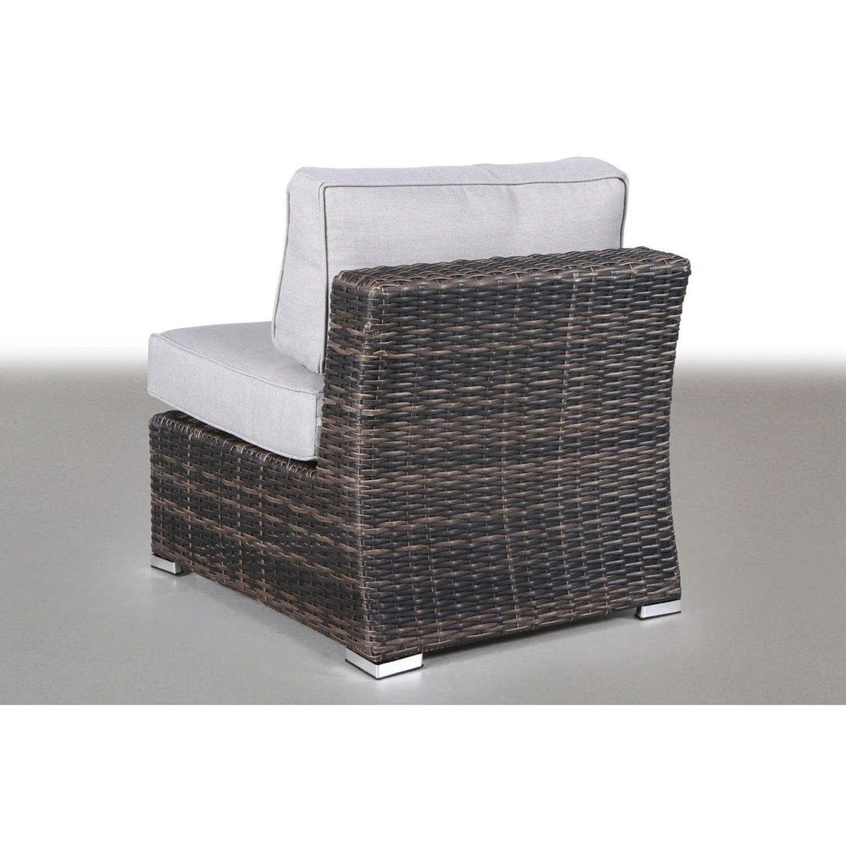 Outdoor 4 Piece Rattan Wicker Sectional Seating Group With Cushions - Brown Mix