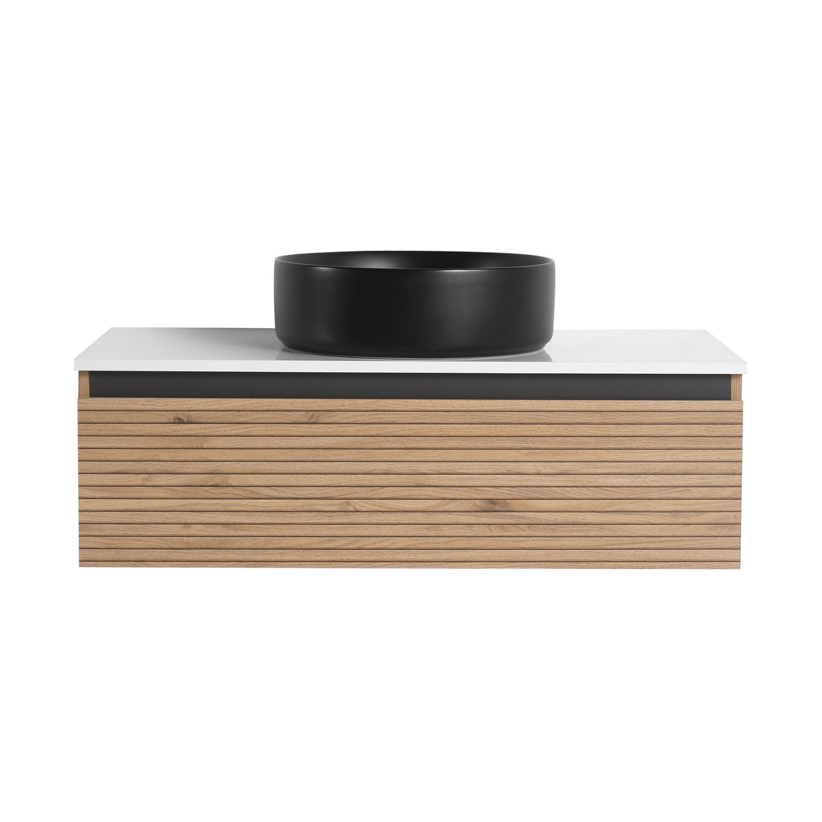 Wall Mounted Bathroom Vanity With Art Sink & 1 Soft Close Drawer