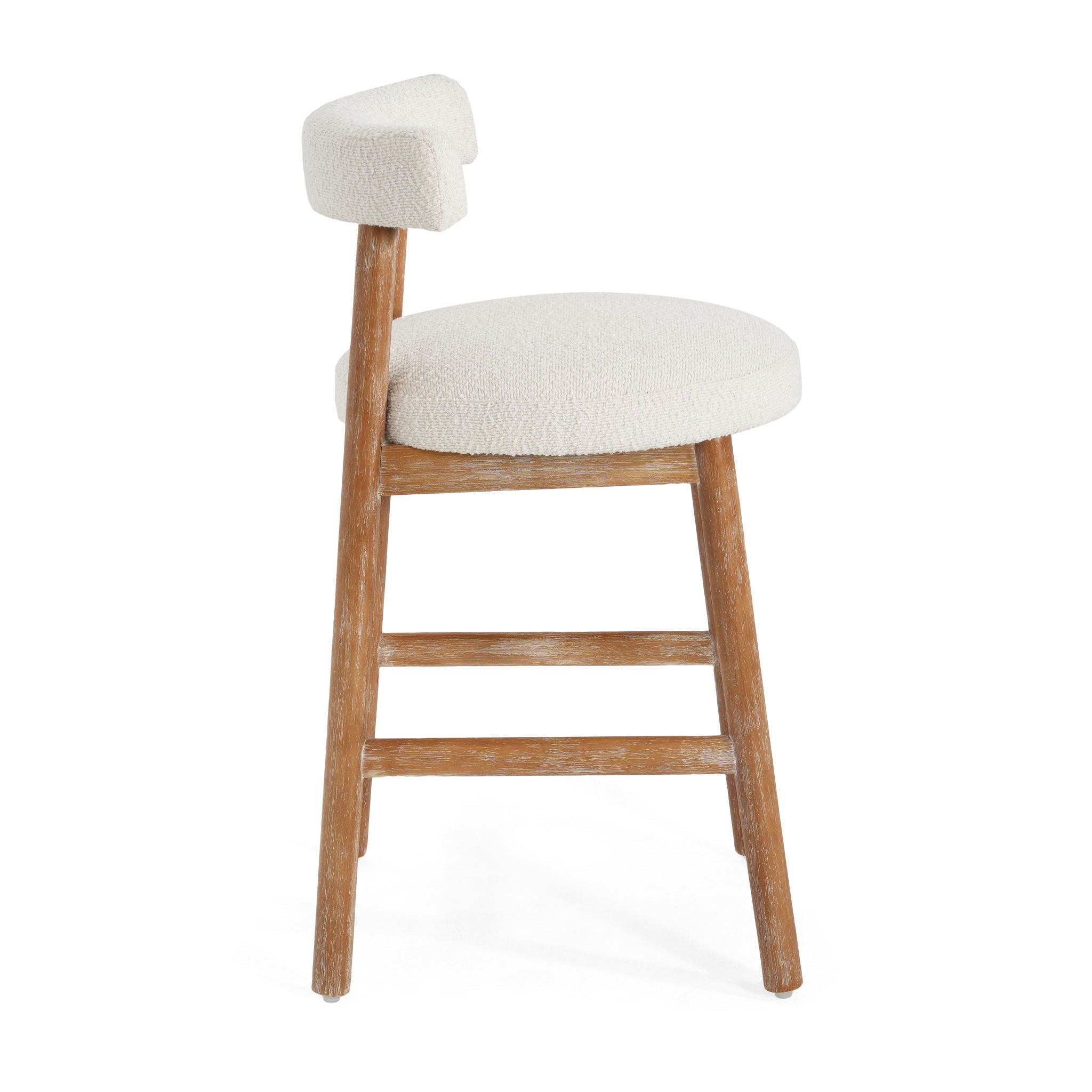Counter Stool For Kitchen, Dining & Cafe (Set of 2) - Natural / Beige