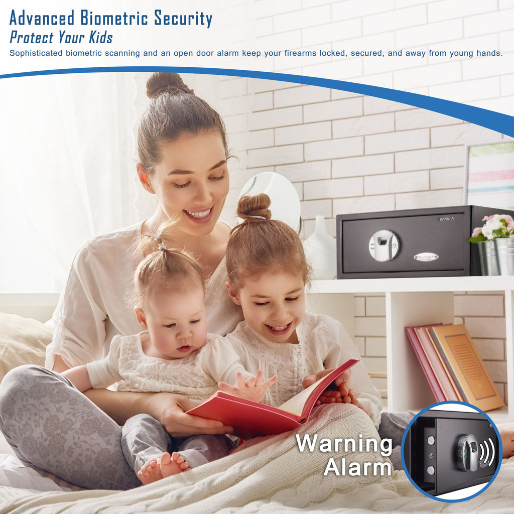 0 79 Cu Ft Biometric Security Safe - Black
