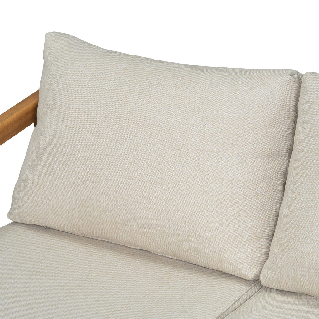 Westin - Outdoor Acacia Wood 4 Pieces Chat Set - Teak / Beige