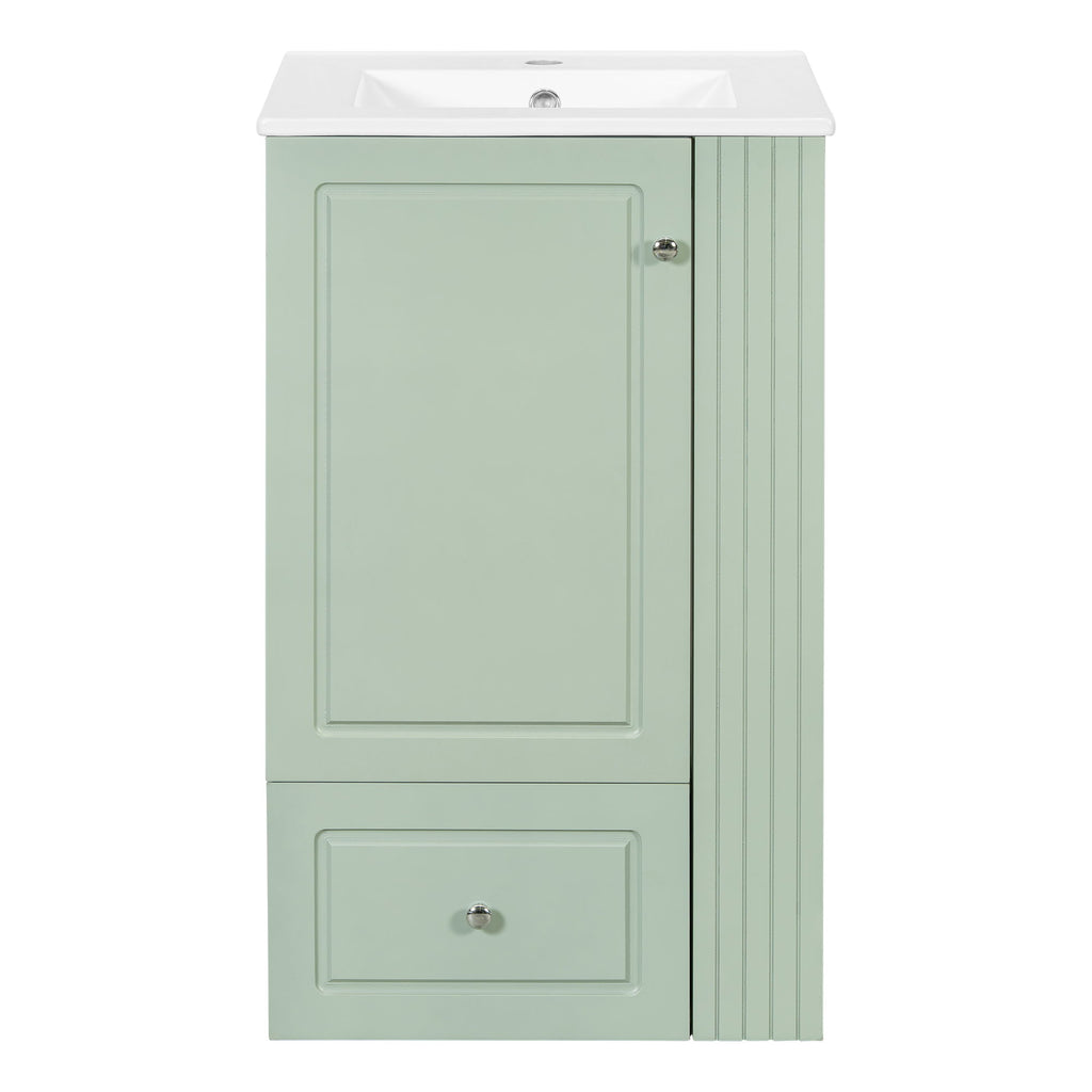 Modern Freestanding Bathroom Vanity With Sink, Soft-Close Drawer, Towel Bar