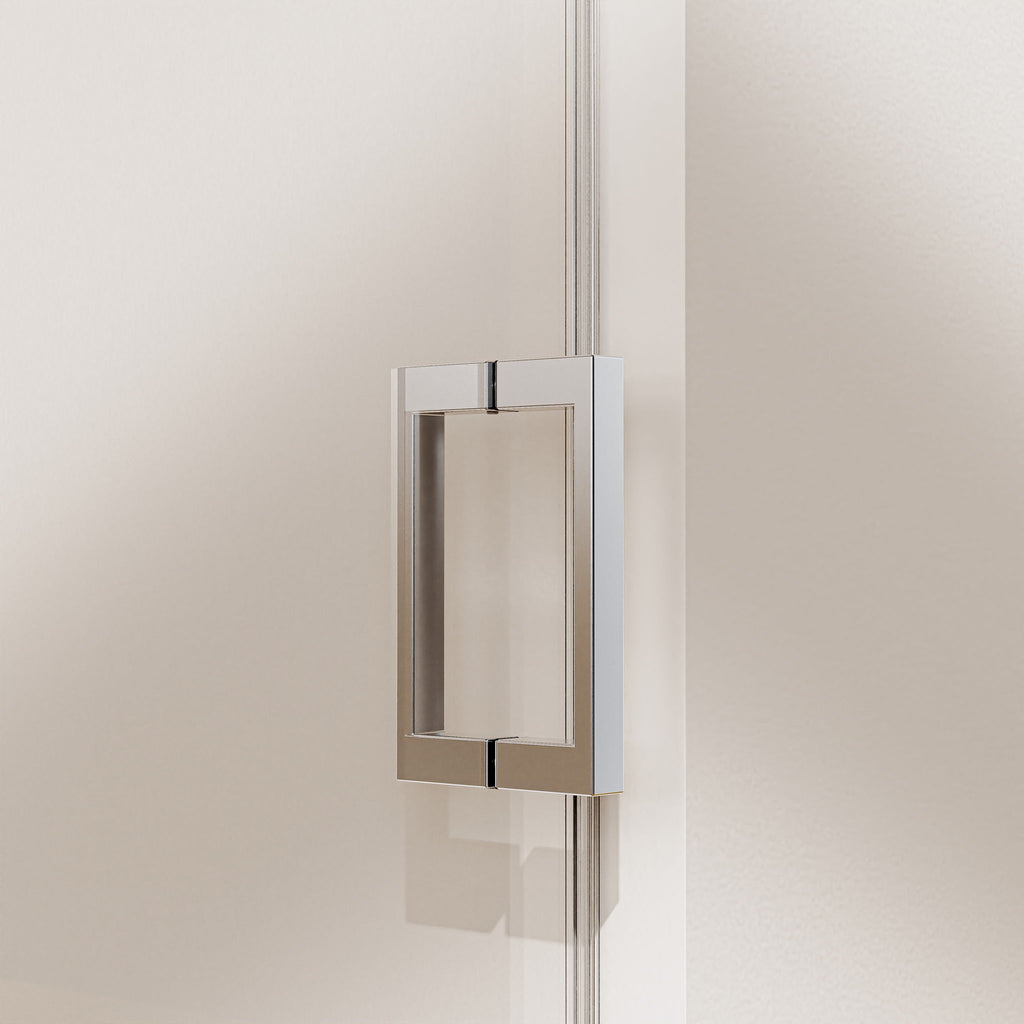 Frameless Single Sliding Shower Door, Sgcc Tempered Glass, Reversible