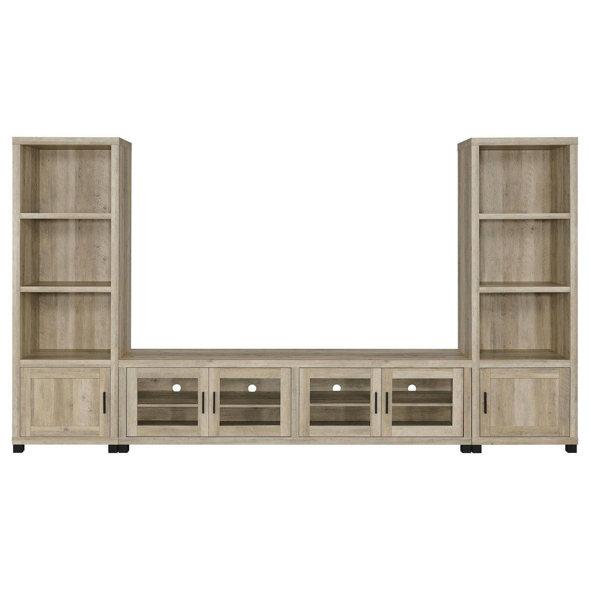 Heron - 3 Piece Entertainment Center With Adjustable Shelving