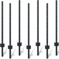 4 Foot U-Shaped Metal Garden Fence Posts Set For Wire Fencing