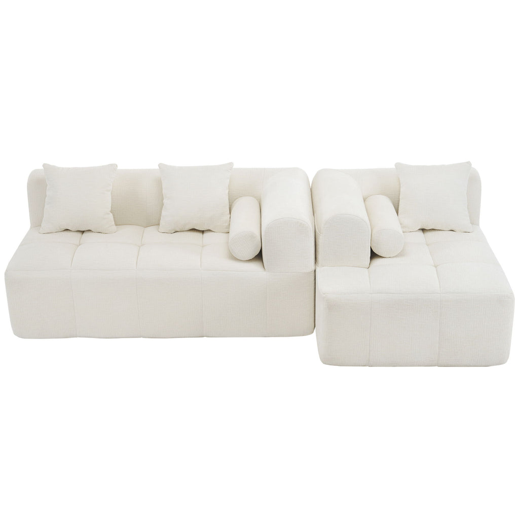 Sectional Free Combined Sofa With 2 Side Pockets