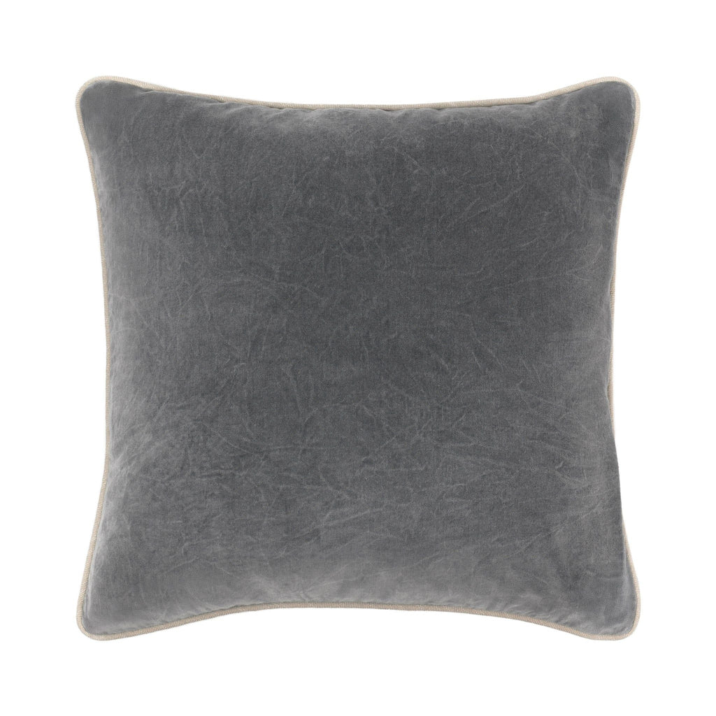 Heirloom Velvet - SLD Pillow - Stone Gray