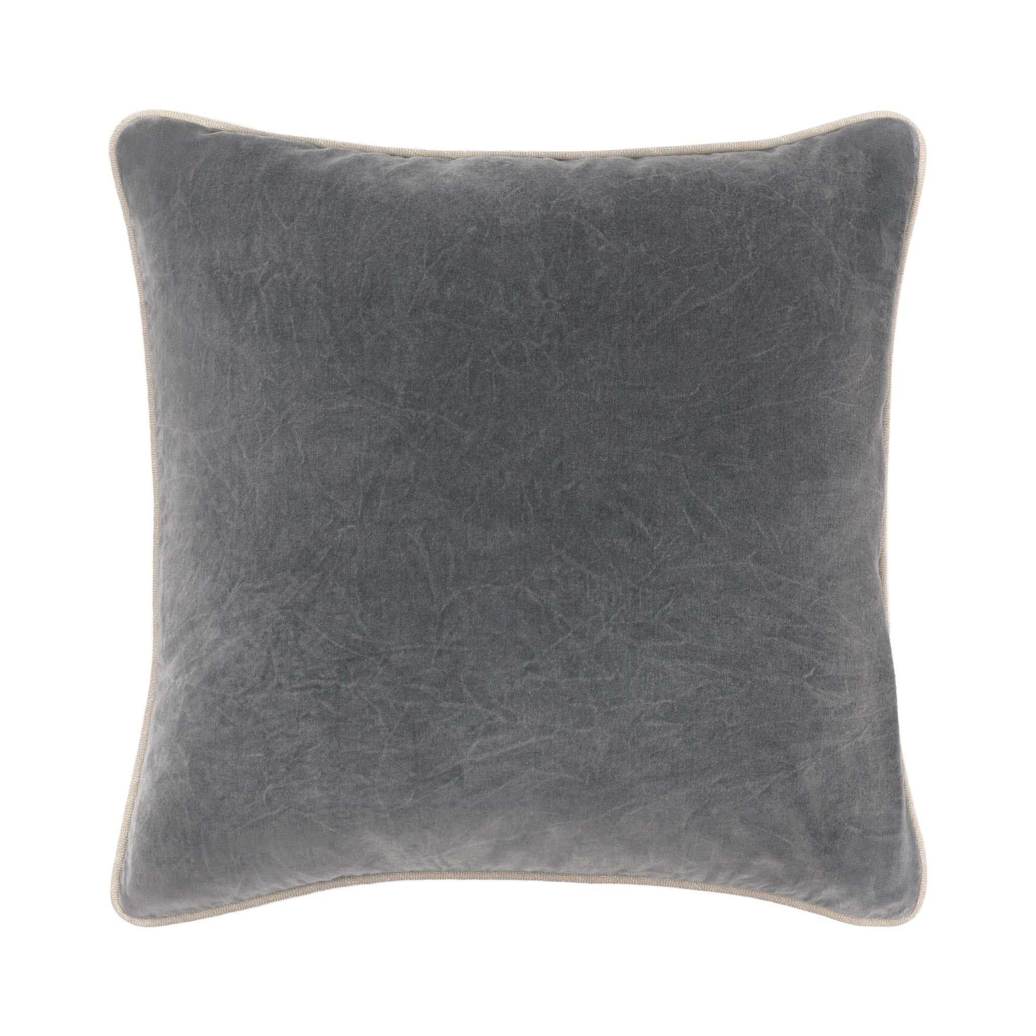 Heirloom Velvet - SLD Pillow - Stone Gray