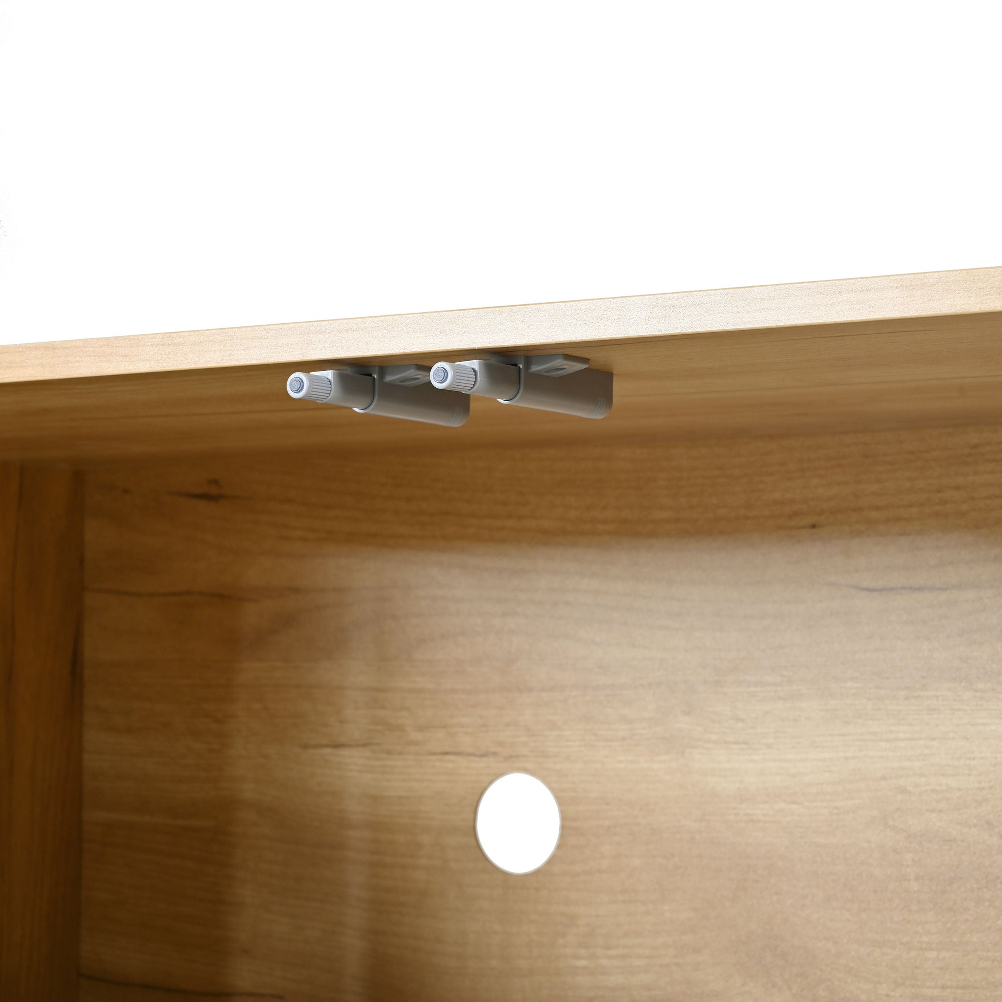 Retro Style TV Stand With Wavy Door