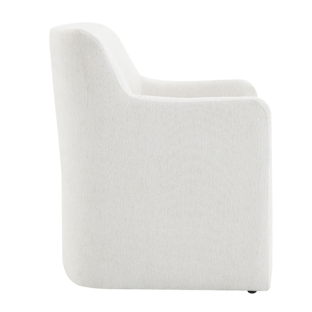 Cafell - Arm Chair With Swivel Casters - Cream