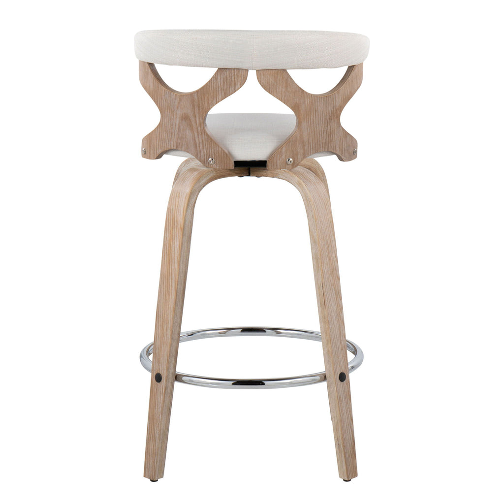Gardenia - Mid Century Modern Fixed Height Counter Stool With Swivel (Set of 2)