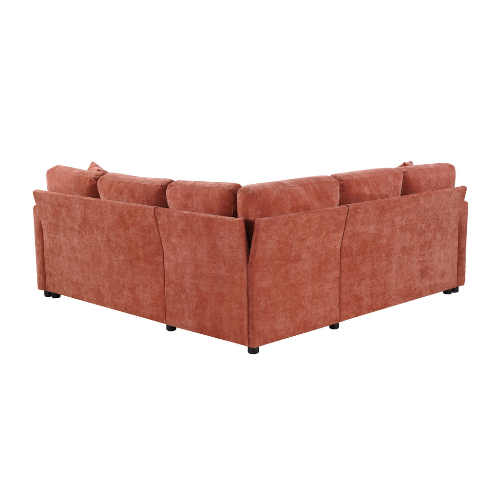 Modern L Shaped Sectional Sofa Bed With Hidden Storage Upholstery