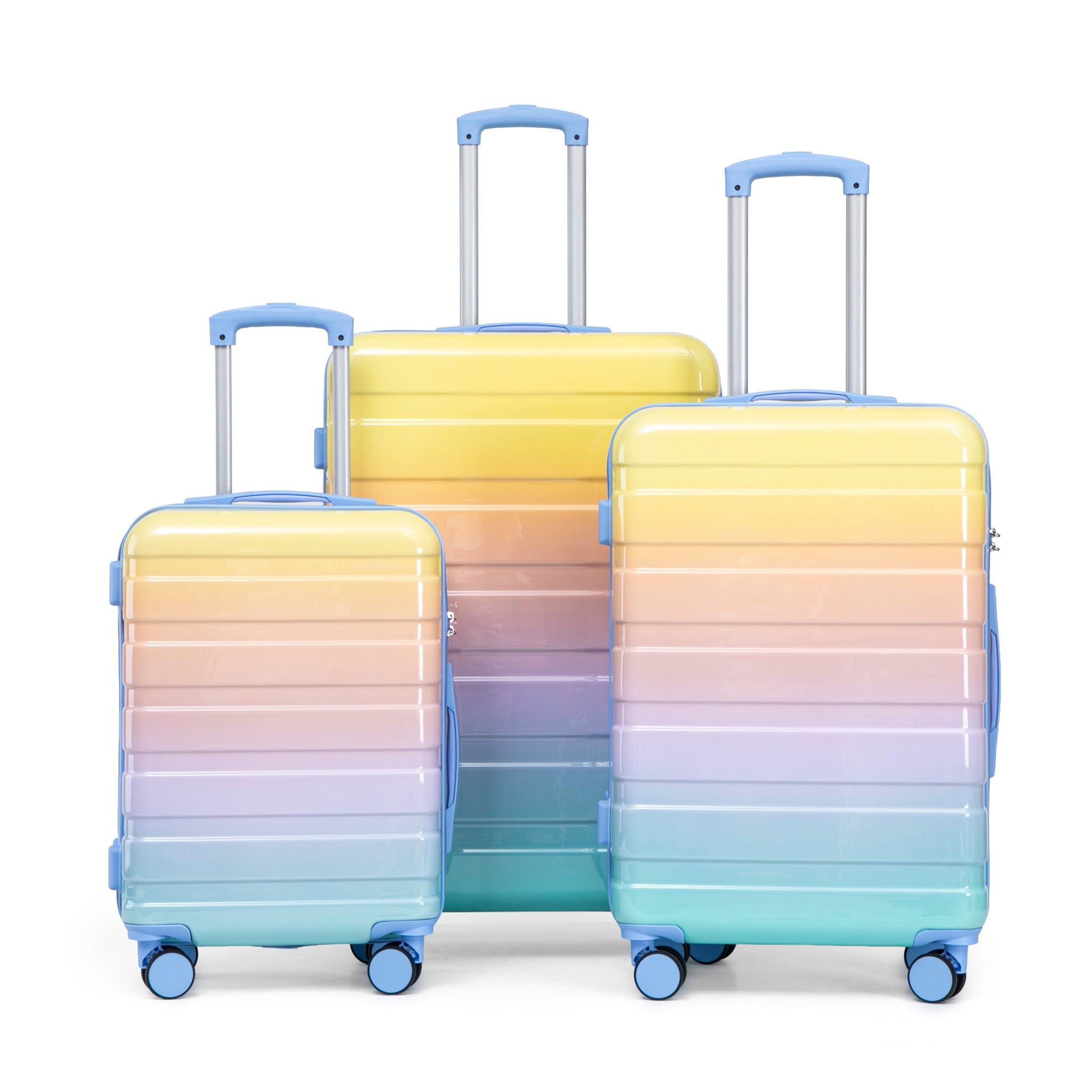 Luggage Set 20" /24" /28" With Combination Lock And Silent Wheels