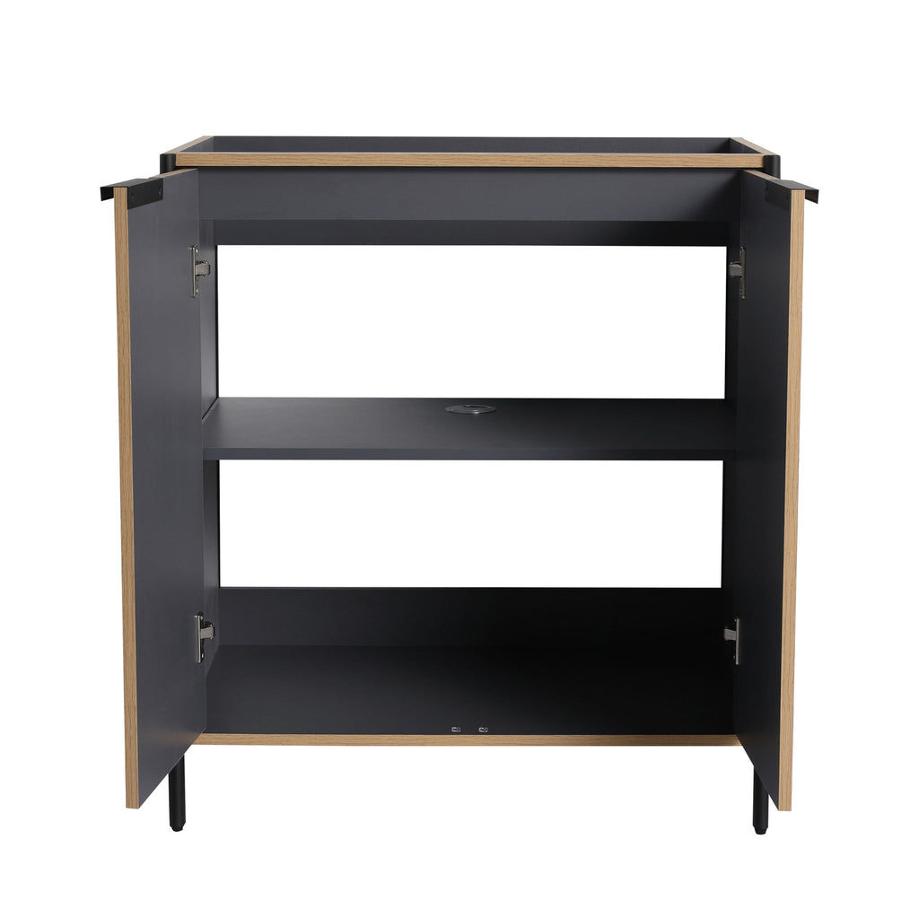 Contemporary Freestanding Bathroom Vanity With Adjustable Shelves