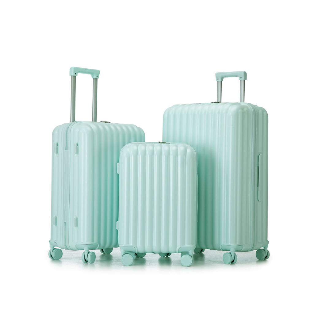 20" / 24" / 28" 3 Pieces / Set Spinner Wheel Luggage, Carry On Suitcase, With Cup Holder & USB Port & Phone Holder