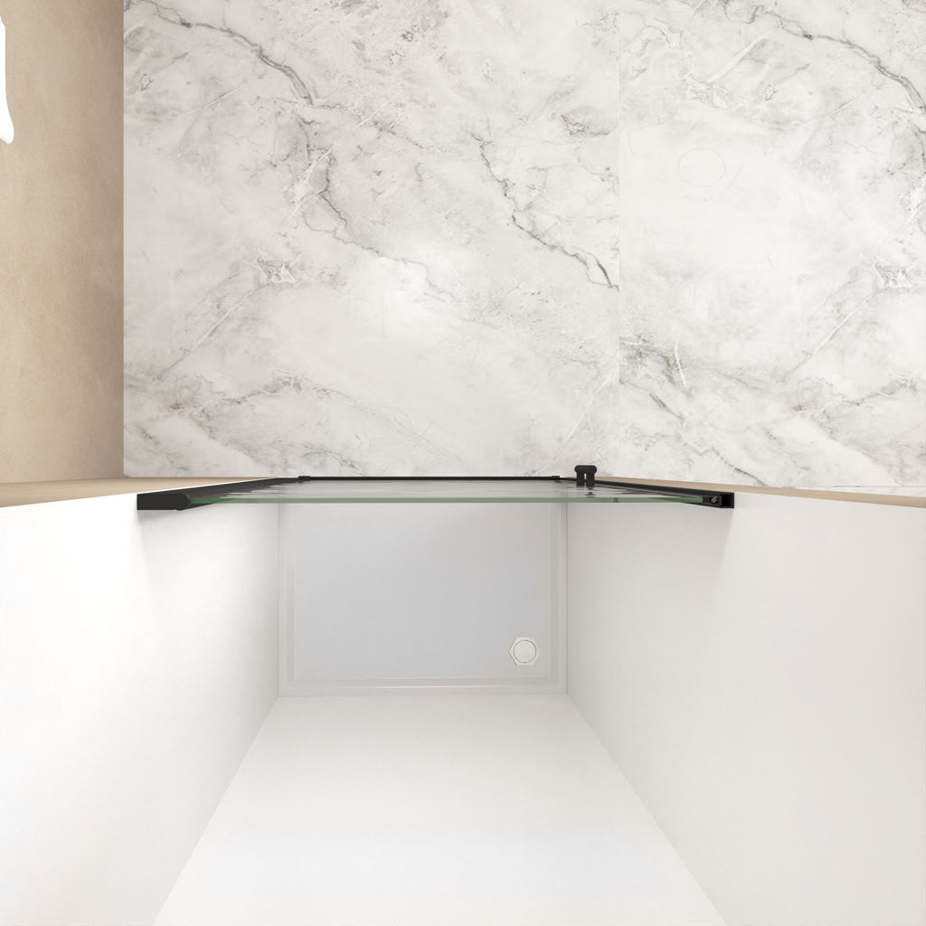 Shower Door With Glass And Explosion Proof Safety Film