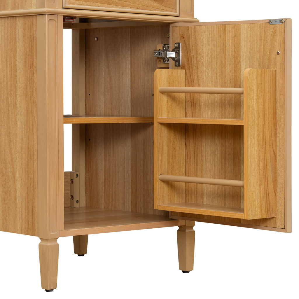 20" Bathroom Vanity With Sink, Adjustable Shelf, Tilt Out Drawer, Freestanding Cabinet - Wood