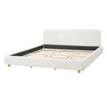 Upholstered Platform Bed Frame With Thick Headboard