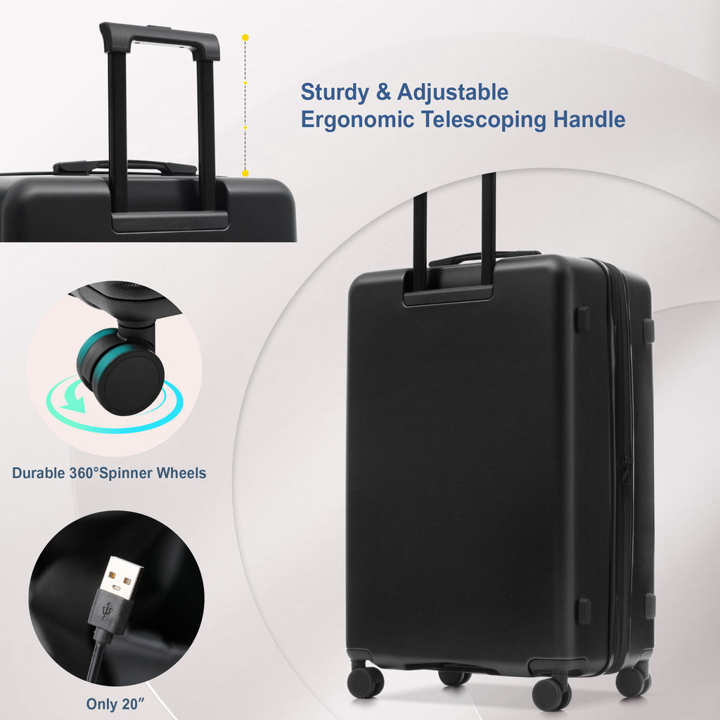 Hardside Luggage Set 5 Piece With Front Opening
