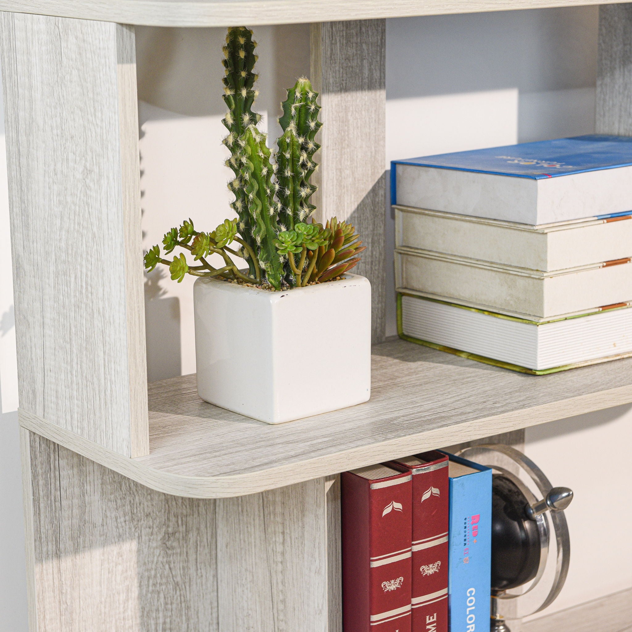 Modern 5 Tier Open Storage Bookcase