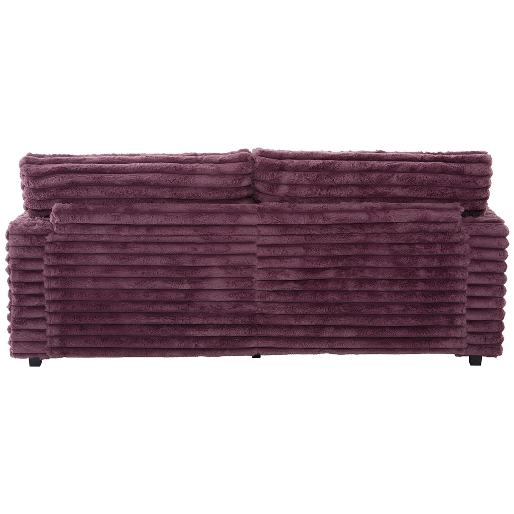 Oversized Double Chaise Lounge Sofa With USB Ports And Cup Holders