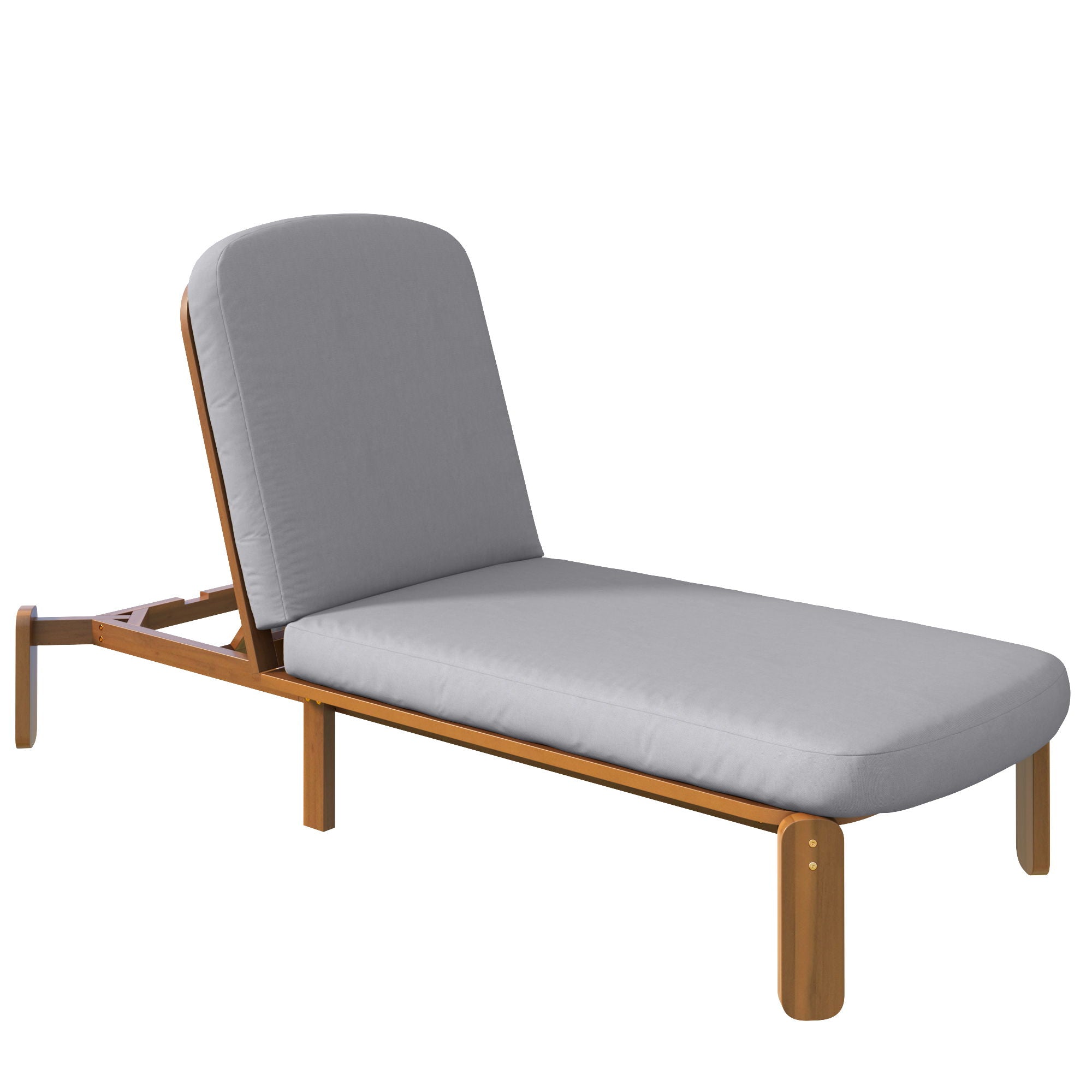 Outdoor Chaise Lounge With Adjustable Backrest