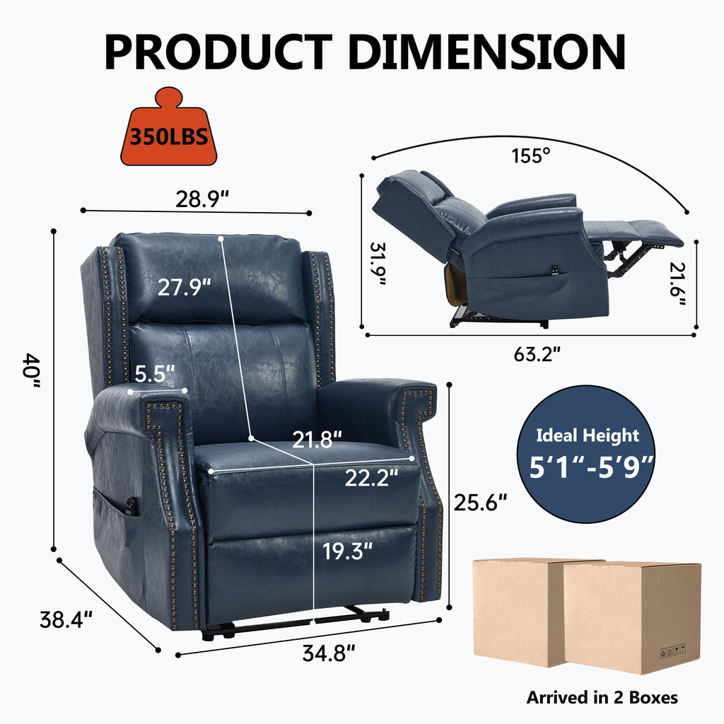 Manual Recliner Chair With Heavy Duty Motion Mechanism, 8 Vibrating Nodes And 3 Massage Modes For Living Room