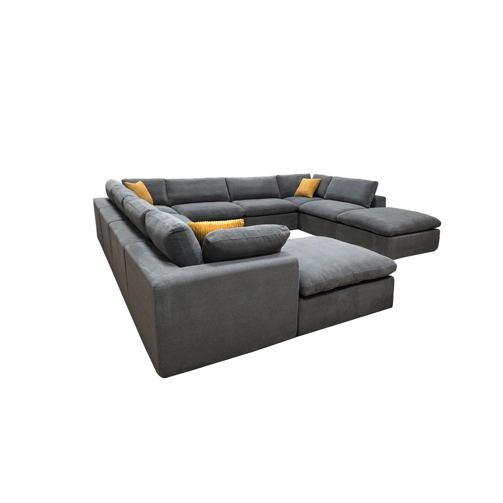 Custom Configuration Modular Sectional & Toss Pillows