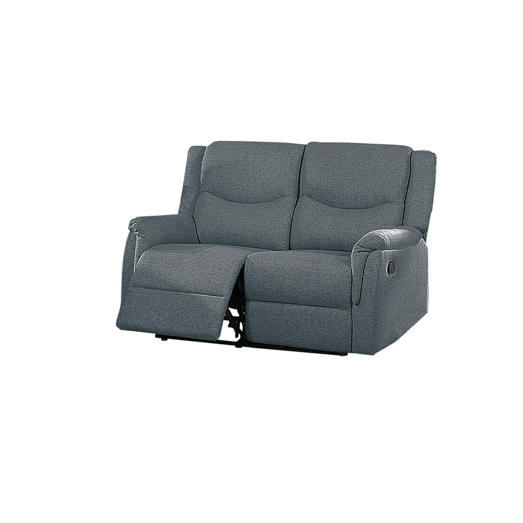 Modern Style Recliner Loveseat With Plush Armrest And Headrest
