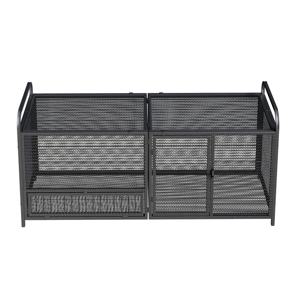 Chicken Cage, Poultry Breeding Coop - Black / Silver