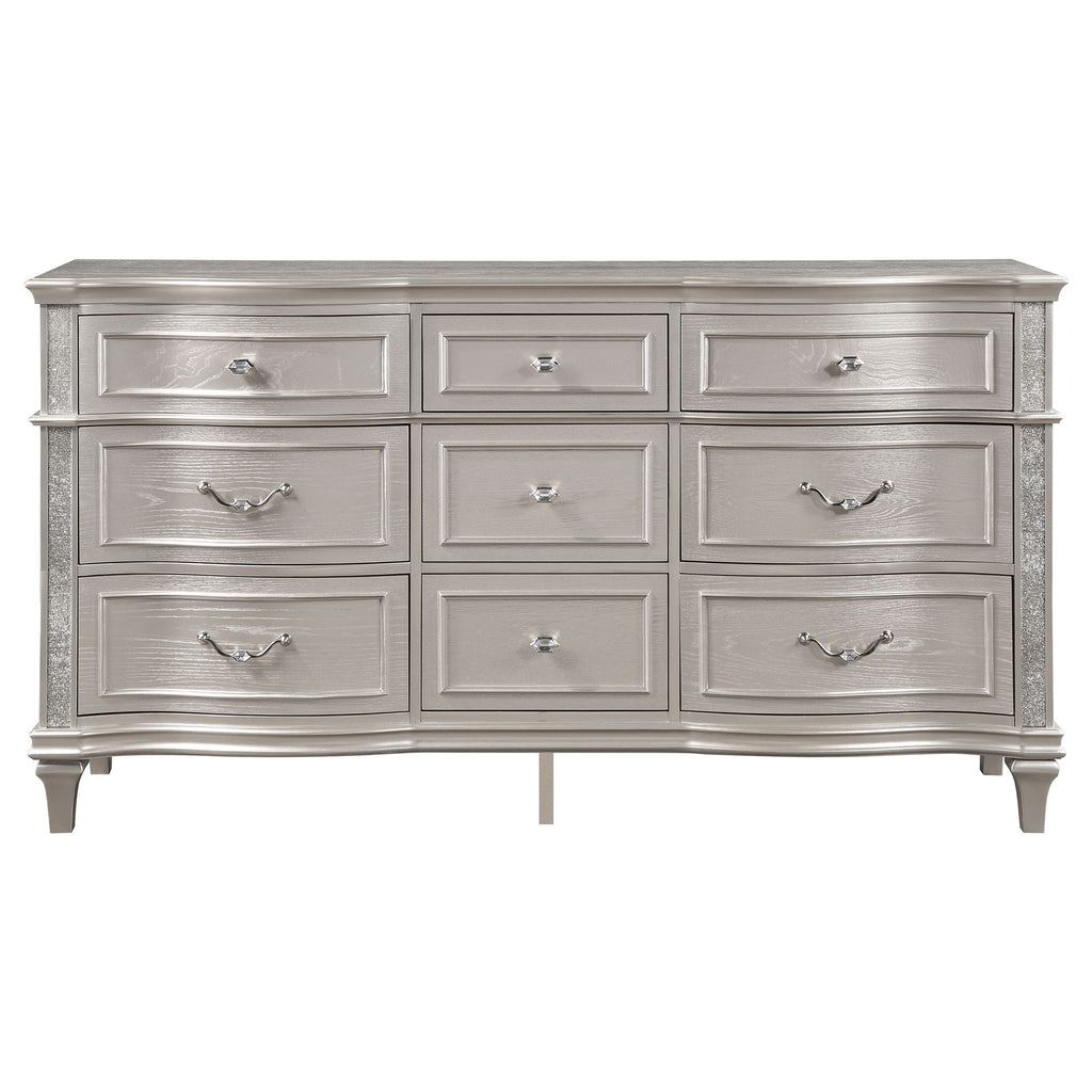 Katerina - 9 Drawer Dresser With Removable Jewelry Tray - Oak
