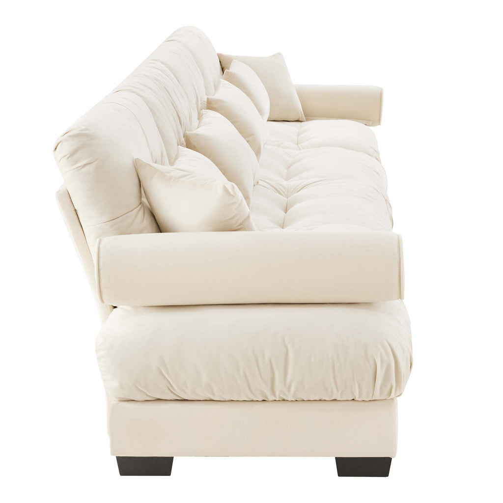 Super Comfort Oversized Modular Sectional Sofa, Deep Seat Convertible L Shaped Couch