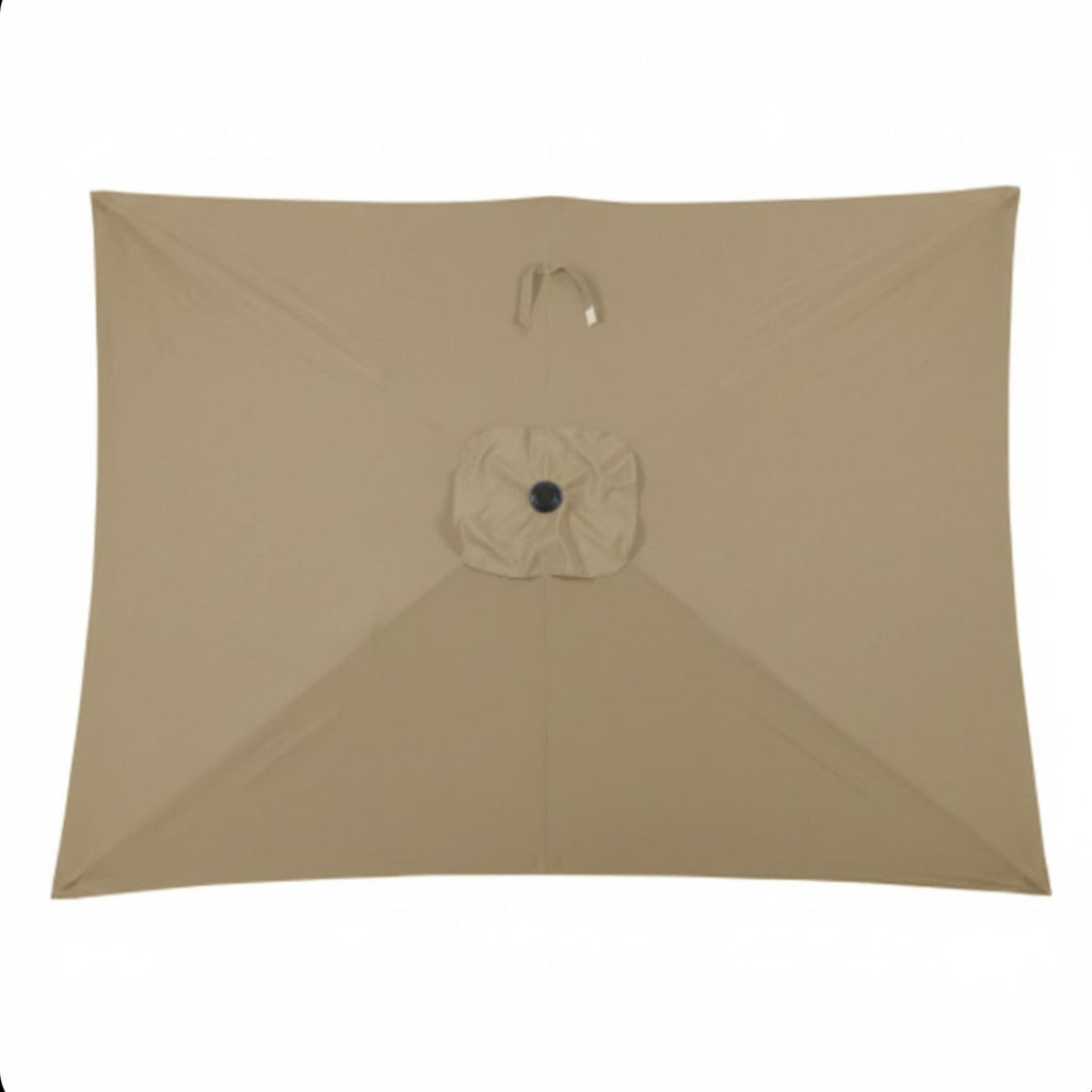 Rectangular Patio Umbrella With Crank Tilt, Polyester UV-Resistant Canopy