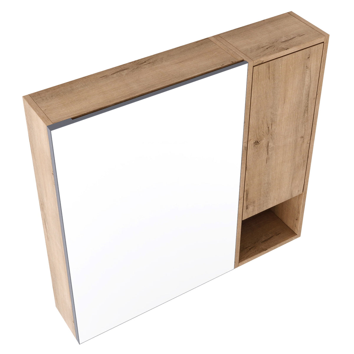29.63" Wall Mounted Bathroom Cabinet With Adjustable Shelves Storage Cabinet - Imitative Oak