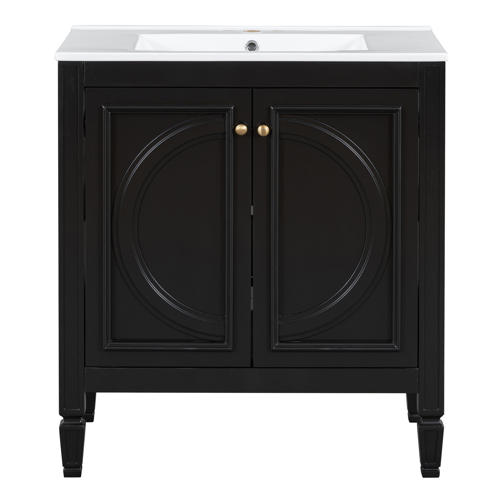 Bathroom Vanity With Sink With 2 Doors And Adjustable Shelf
