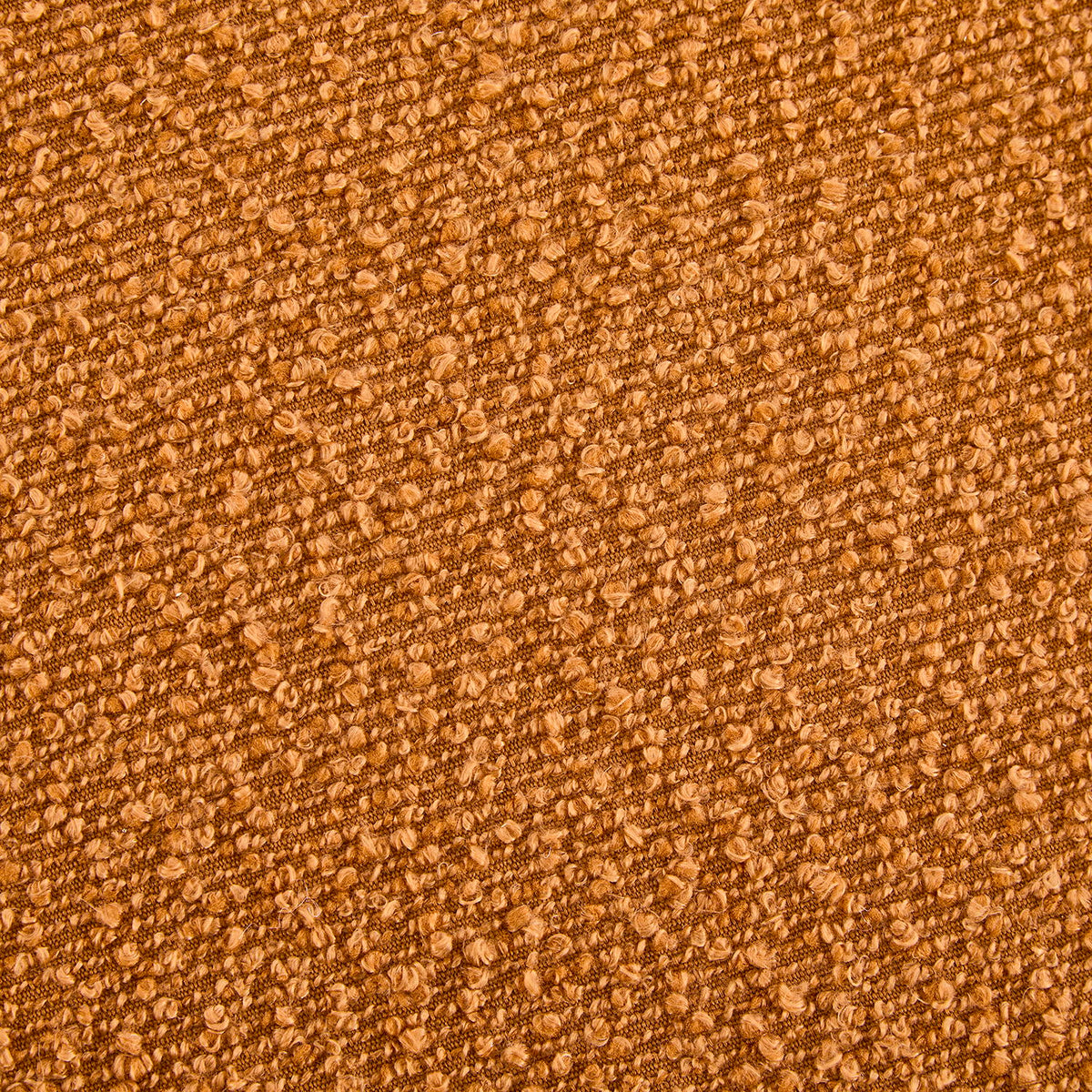 Modish - Round Ottoman - Natural Wood / Pumpkin Orange